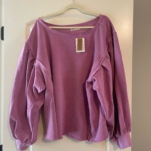 Free People Purple Crewneck